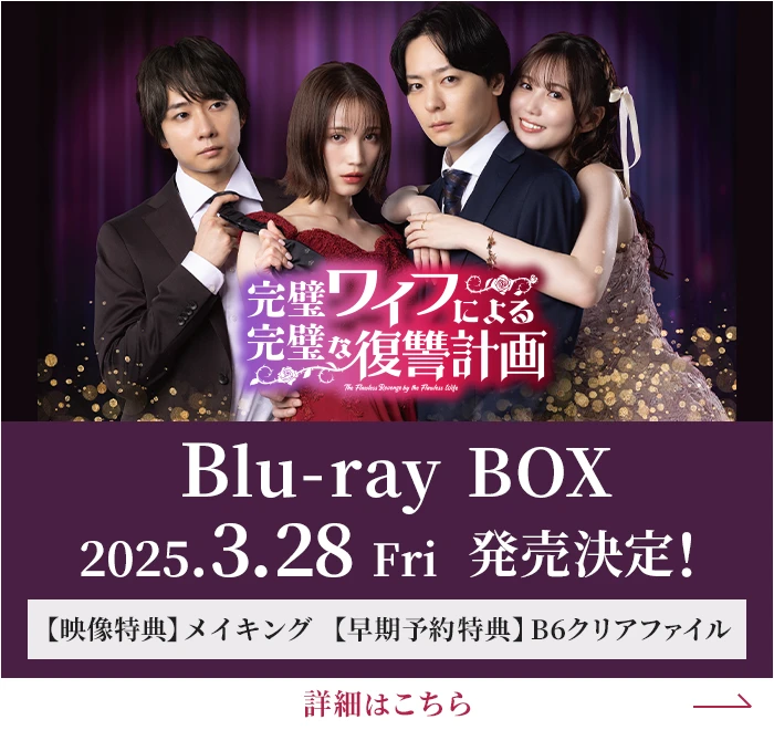 ドラマイズム「完璧ワイフによる完璧な復讐計画」Blu-ray BOX 2025年3月28日（金）発売決定！[詳細はこちら]